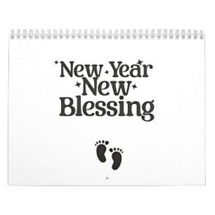 New Year New Blessings New Year Pregnant Mom  Calendar