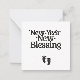 New Year New Blessings New Year Pregnant Mom  Card