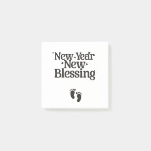 New Year New Blessings New Year Pregnant Mom Post-it Notes