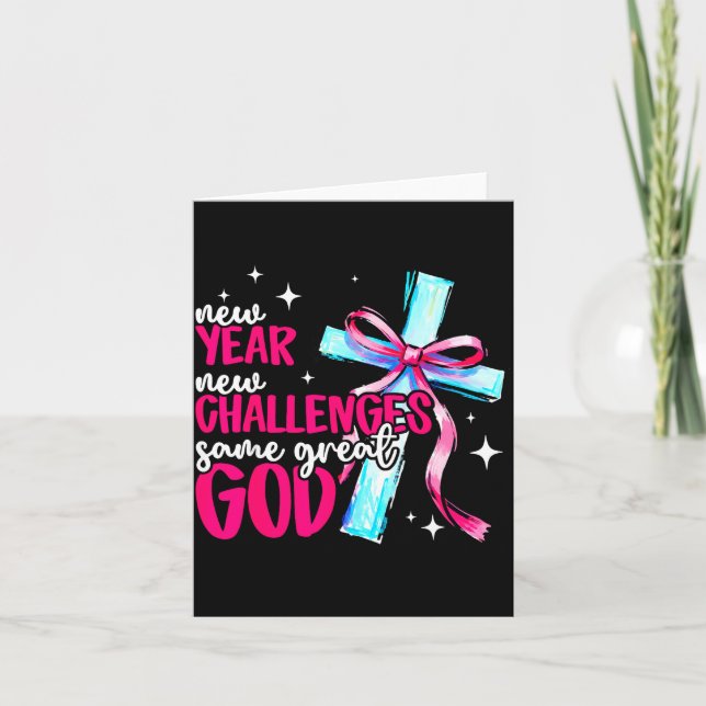 New Year New Challenges Sam Great God Christian Ne Card (Front)