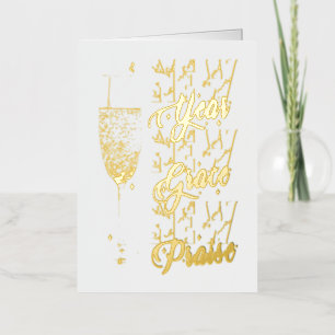 New Year New Grace New Praise Foil Holiday Card