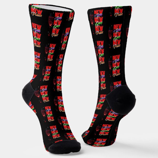 New Year New Grace New Praise Socks (Angled)