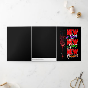 New Year New Grace New Praise Tri-Fold Holiday Card
