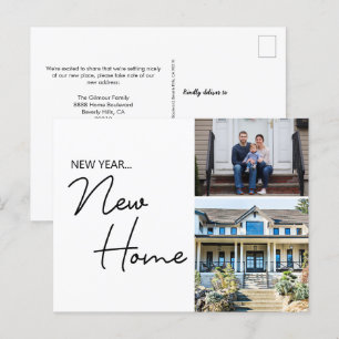 New Year New Home Family Custom House Photos Postcard