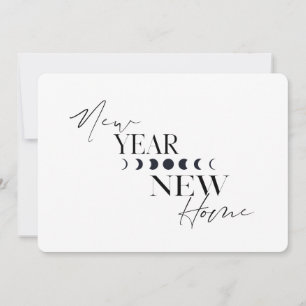 New Year New Home Holiday Moved Card