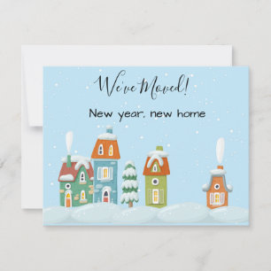 New Year New Home Moving Announcement Card