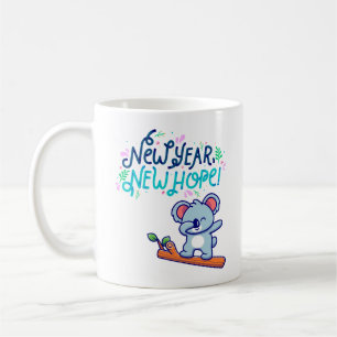 New year new hope koala coffee mug
