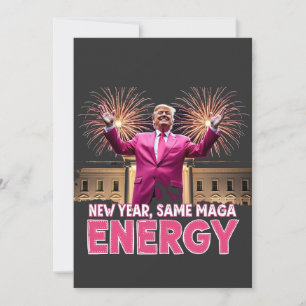 New Year New MAGA Energy Trump Inauguration Thank You Card