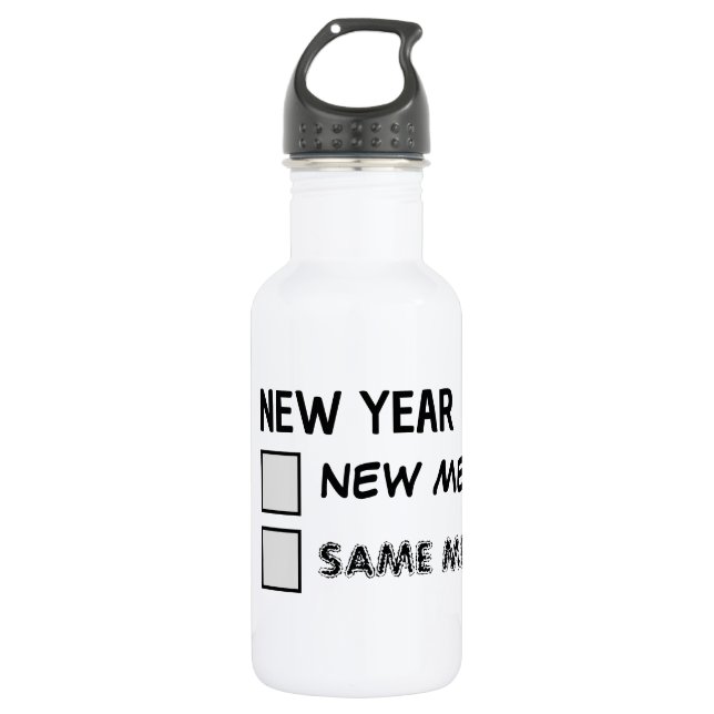 NEW YEAR New Me? 532 Ml Water Bottle (Front)