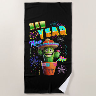 New Year New Me Beach Towel