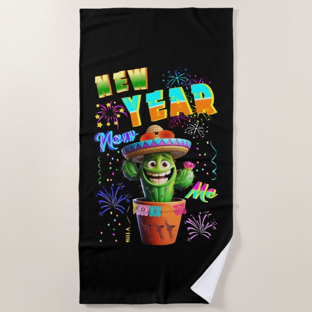 New Year New Me Beach Towel (Front)