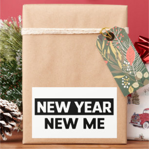 New Year New Me Inspirational Motivational Quote Sticker