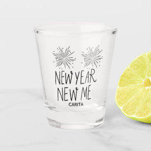 New Year New Me Personalized Shot Glass