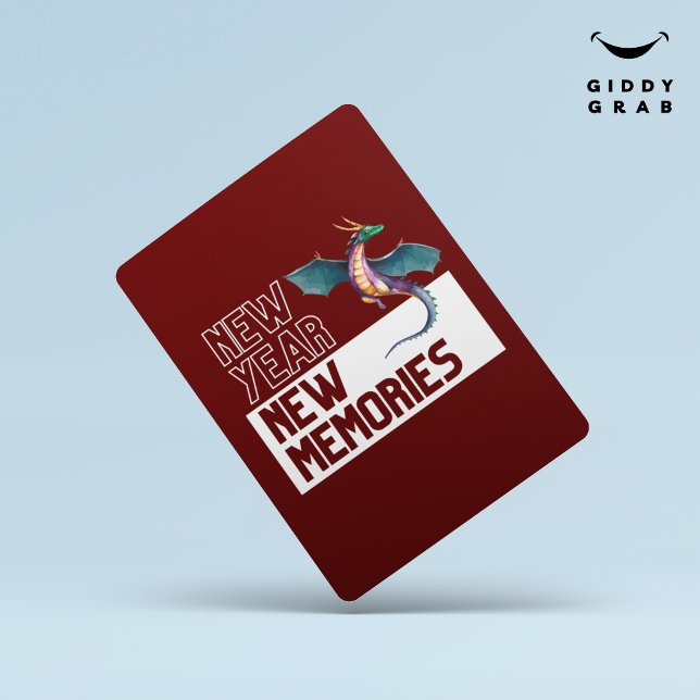 New Year New Memories Dragon Cherry Red Invitation (Creator Uploaded)