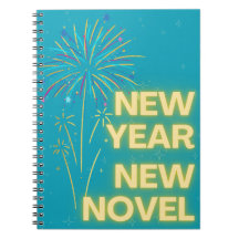 New Year New Novel Fireworks Writing Notebook