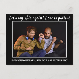 New Year New Plan Change Date BUDGET Photo Wedding Postcard