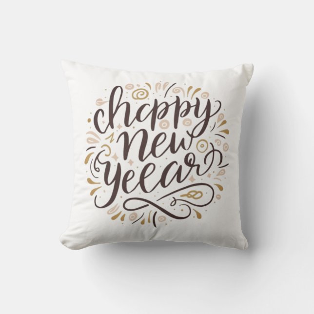 NEW YEAR New START , Happy New Years Throw Pillow (Front)