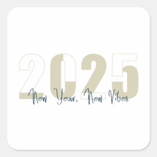 New Year, New Vibe Square Sticker