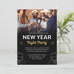 New Year Night Party  Invitation