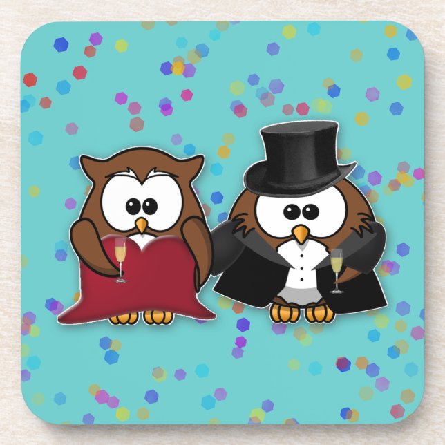 new year owl coaster (Front)