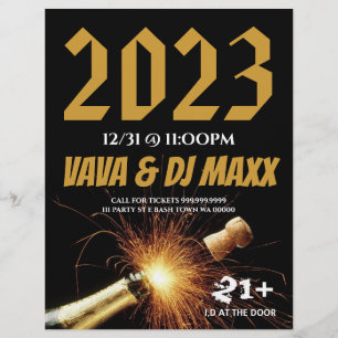 New Year Party Event Announcement Flyer