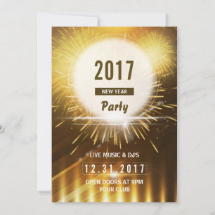 New Year Party Flyer   2017 NYE Eve Card