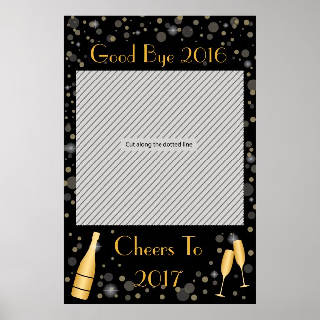 New Year Party Frame Prop for Photo Booth Poster (Front)