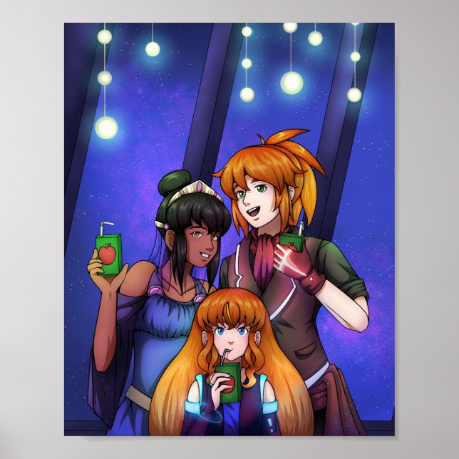 New Year Party in Space Poster (Front)