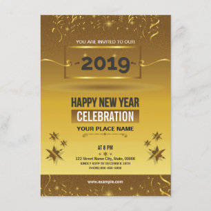 New Year Party Invitation Flyer