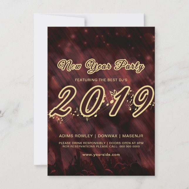 New Year Party Invitation Flyer (Front)