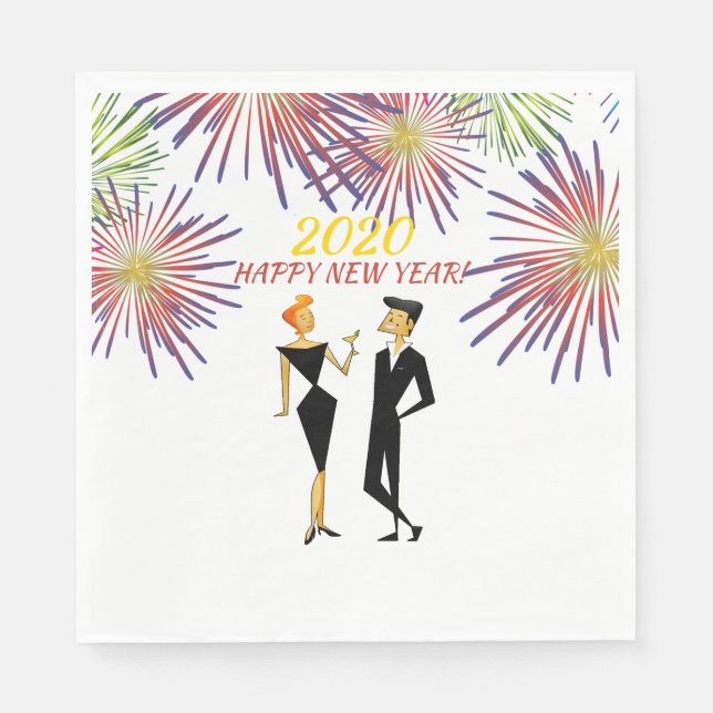 New Year Party! on a Napkin (Front)