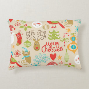 New year pattern accent pillow