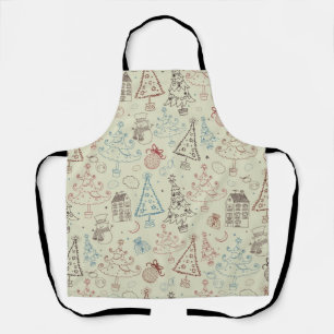 New year pattern apron