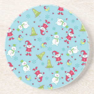 New year pattern coaster