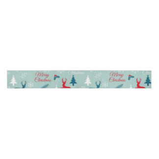 New year pattern grosgrain ribbon
