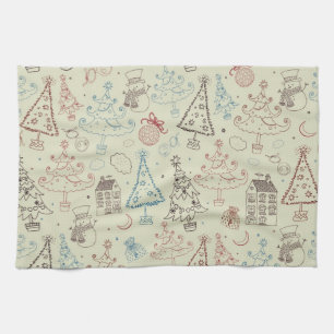 New year pattern kitchen towel