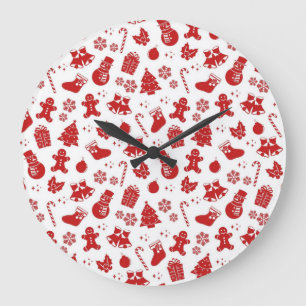 New year pattern large clock