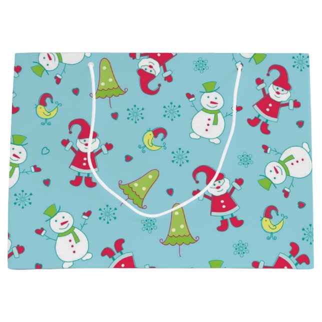 New year pattern large gift bag (Front)