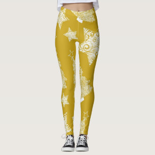 New year pattern leggings