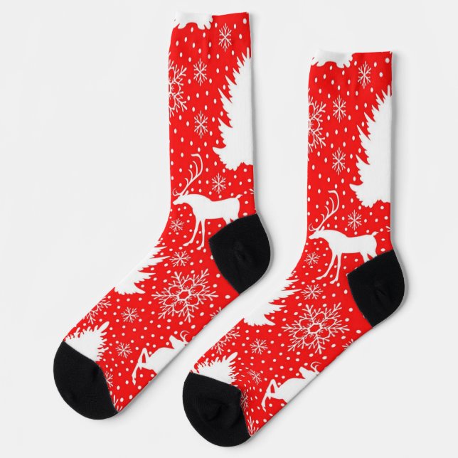 New year pattern socks (Left)