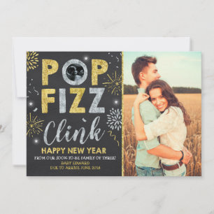 New Year Pregnancy Announcement New Year Card