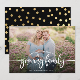 New Year Pregnancy Photo  Announcement