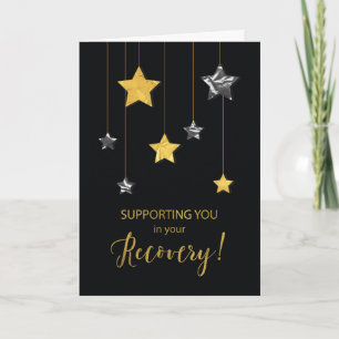 New Year Recovery Support Gold and Silver Looking Card