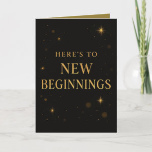 New Year Reflection Card – Black and Gold Design