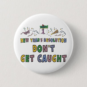 New Year Resolution 2 Inch Round Button