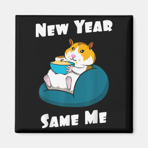New Year Resolution New Year Same Me Funny Cute Fa Magnet