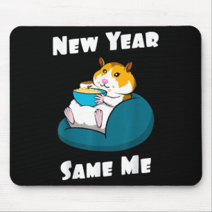 New Year Resolution New Year Same Me Funny Cute Fa Mouse Pad