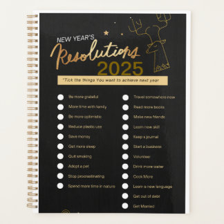 New Year Resolution Planner Spiral Notebook