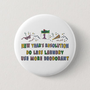 New Year Resolutions Funny Gift 2 Inch Round Button