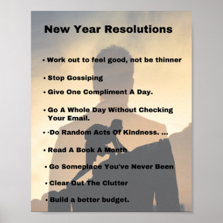 new year resolutions poster
